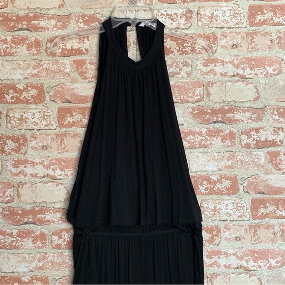 BB DAKOTA Black Jumpsuit XL Knit Halter Elastic Waist EVEREVE - Picture 4 of 7